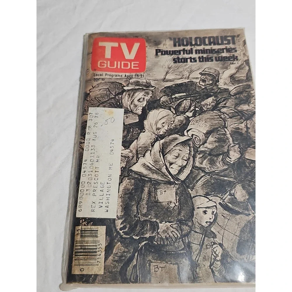 TV GUIDE 1978‎ April 15-21 'Holocaust' Powerful Miniseries Chuck Barris blue men